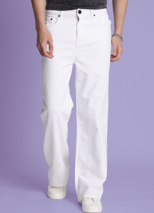 Bene Kleed Men Wide Leg High-Rise Jeans